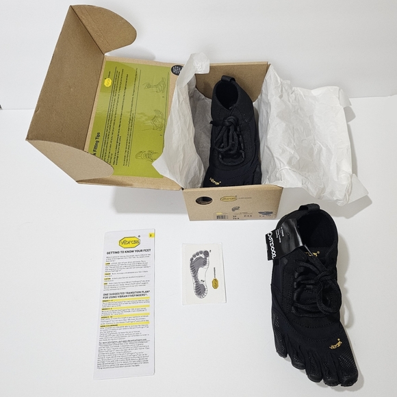 VIBRAM V-Trek Black Womens 38 US Size 7.5-8 - Picture 4 of 9